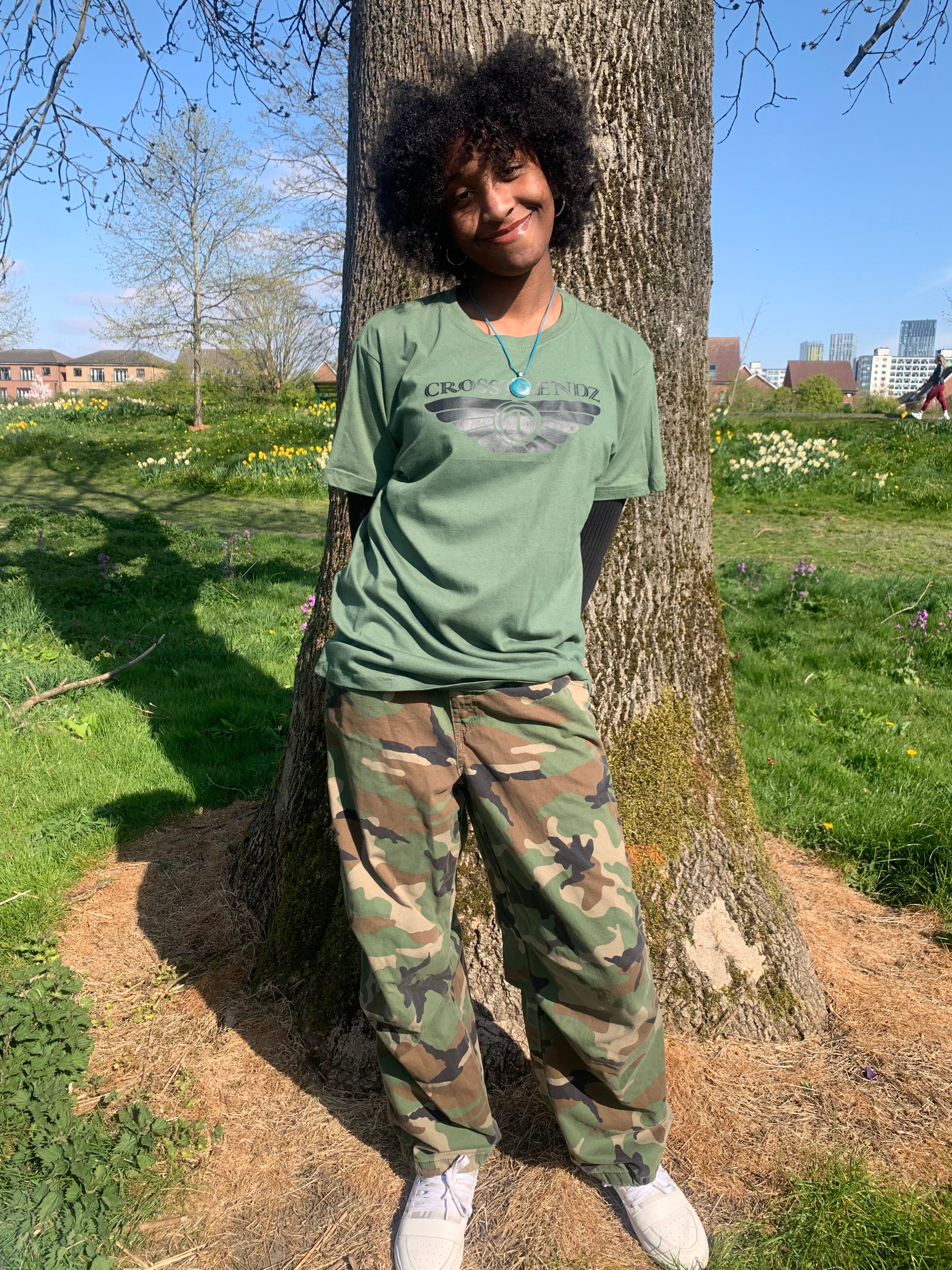 Crosstrendz army green  Tee