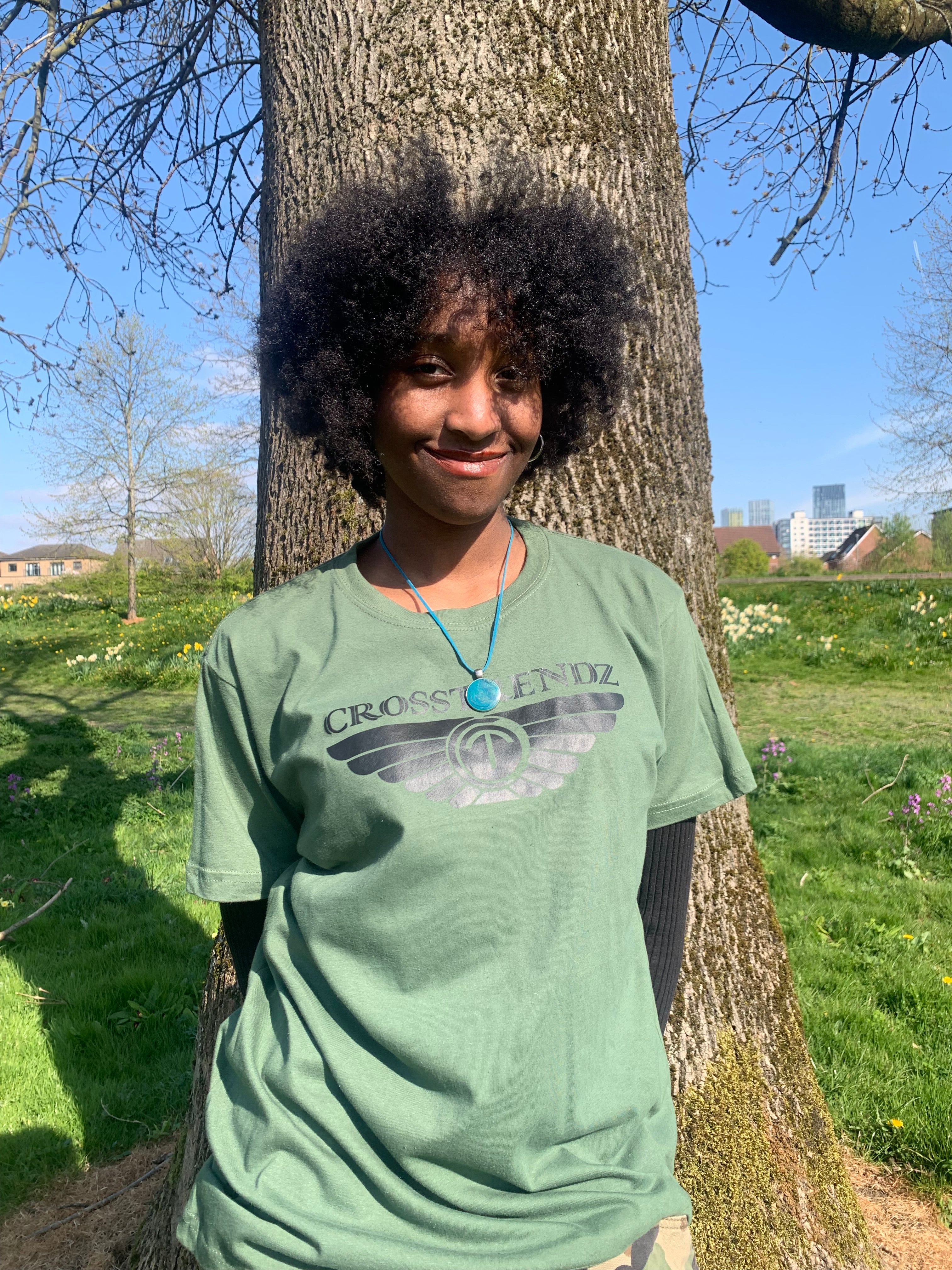 Crosstrendz army green  Tee