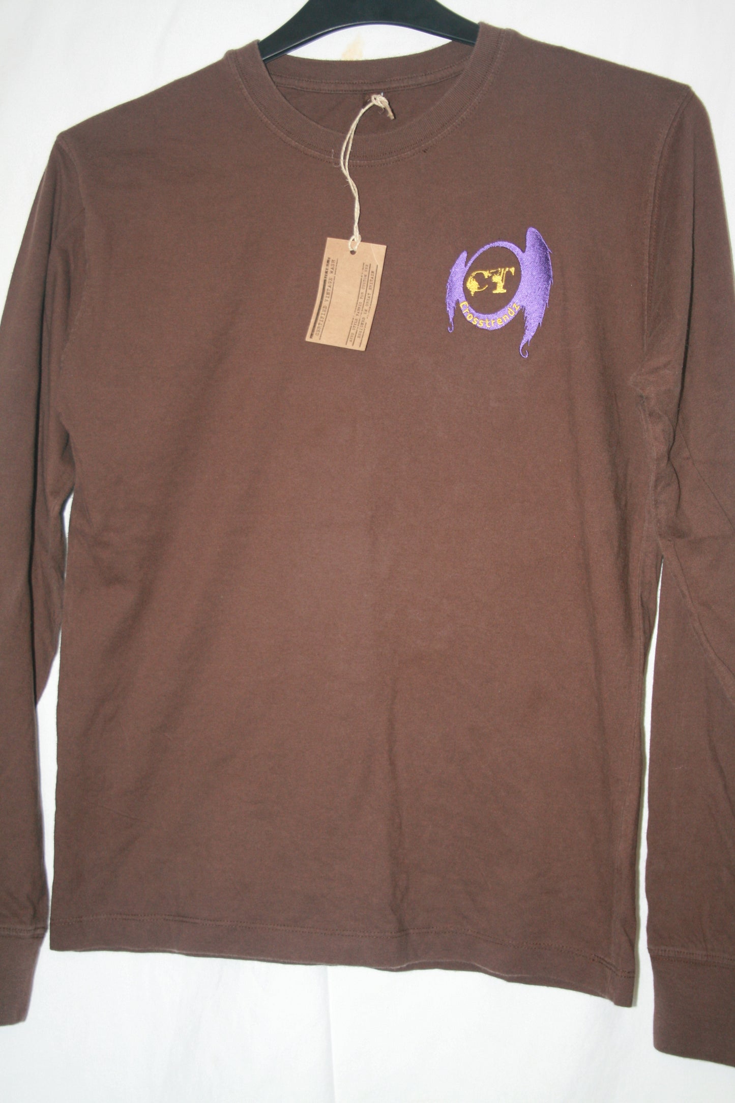 long sleeve brown Tee