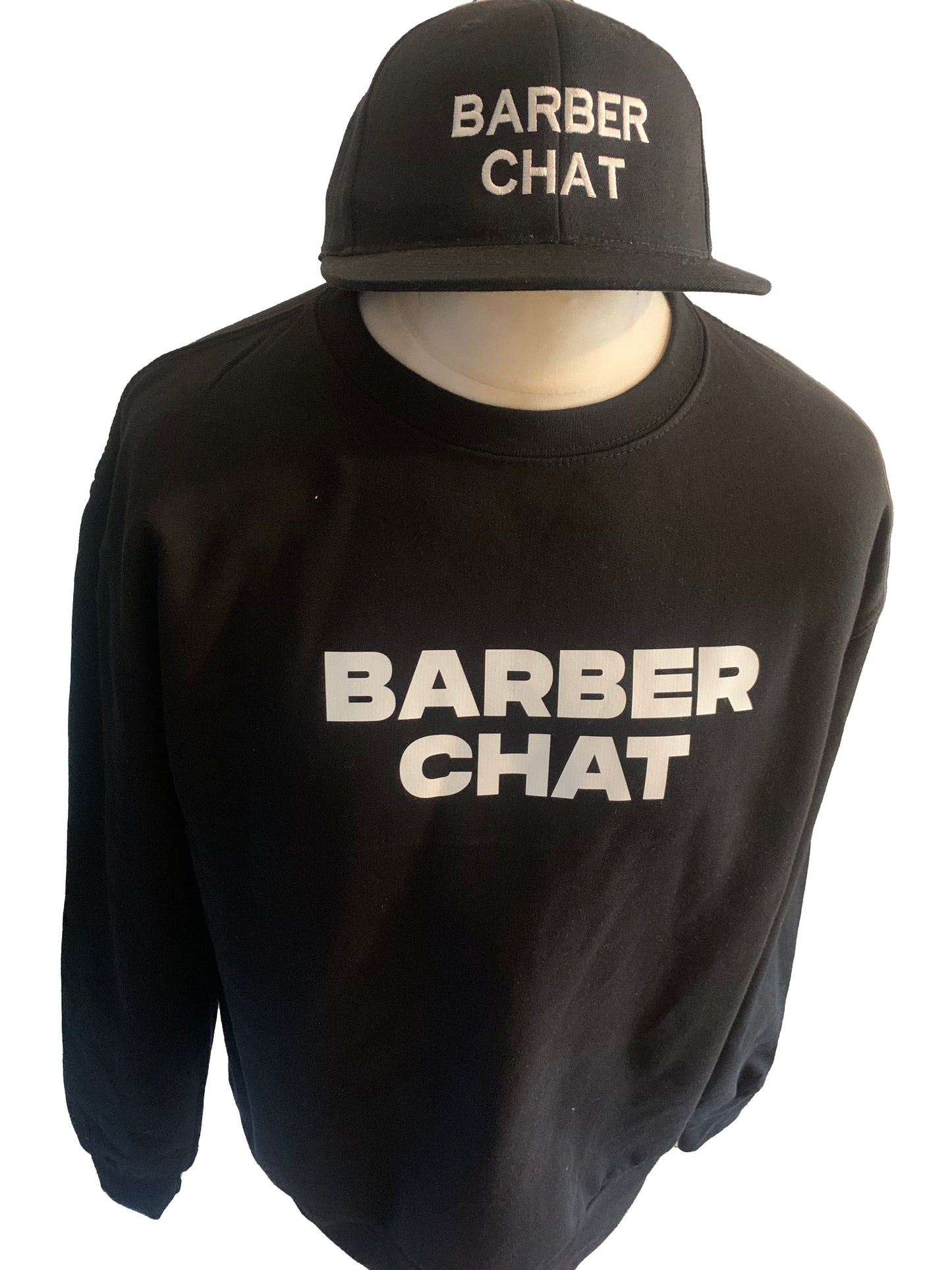 barber chat sweatshirt/cap set