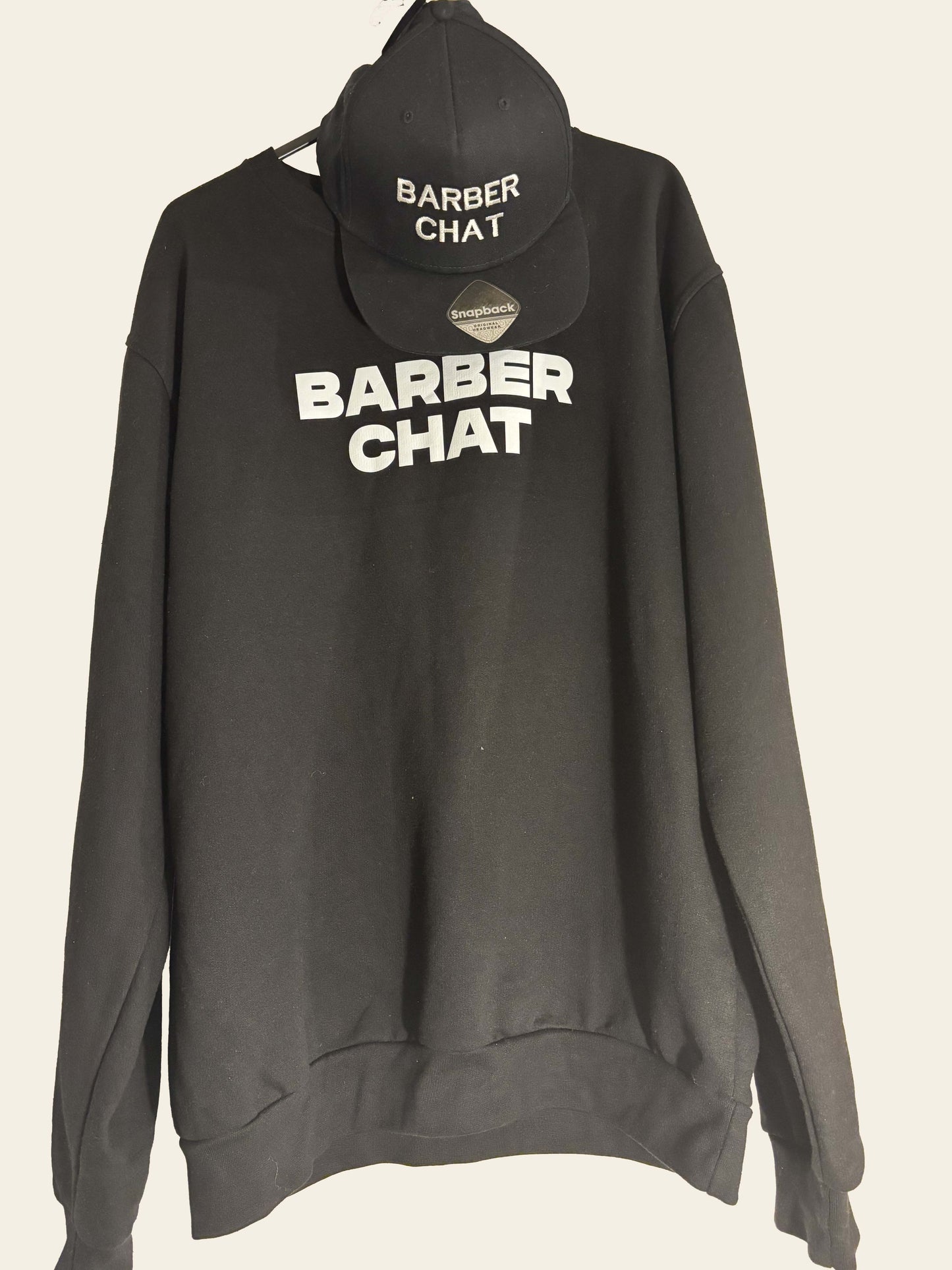 barber chat sweatshirt/cap set