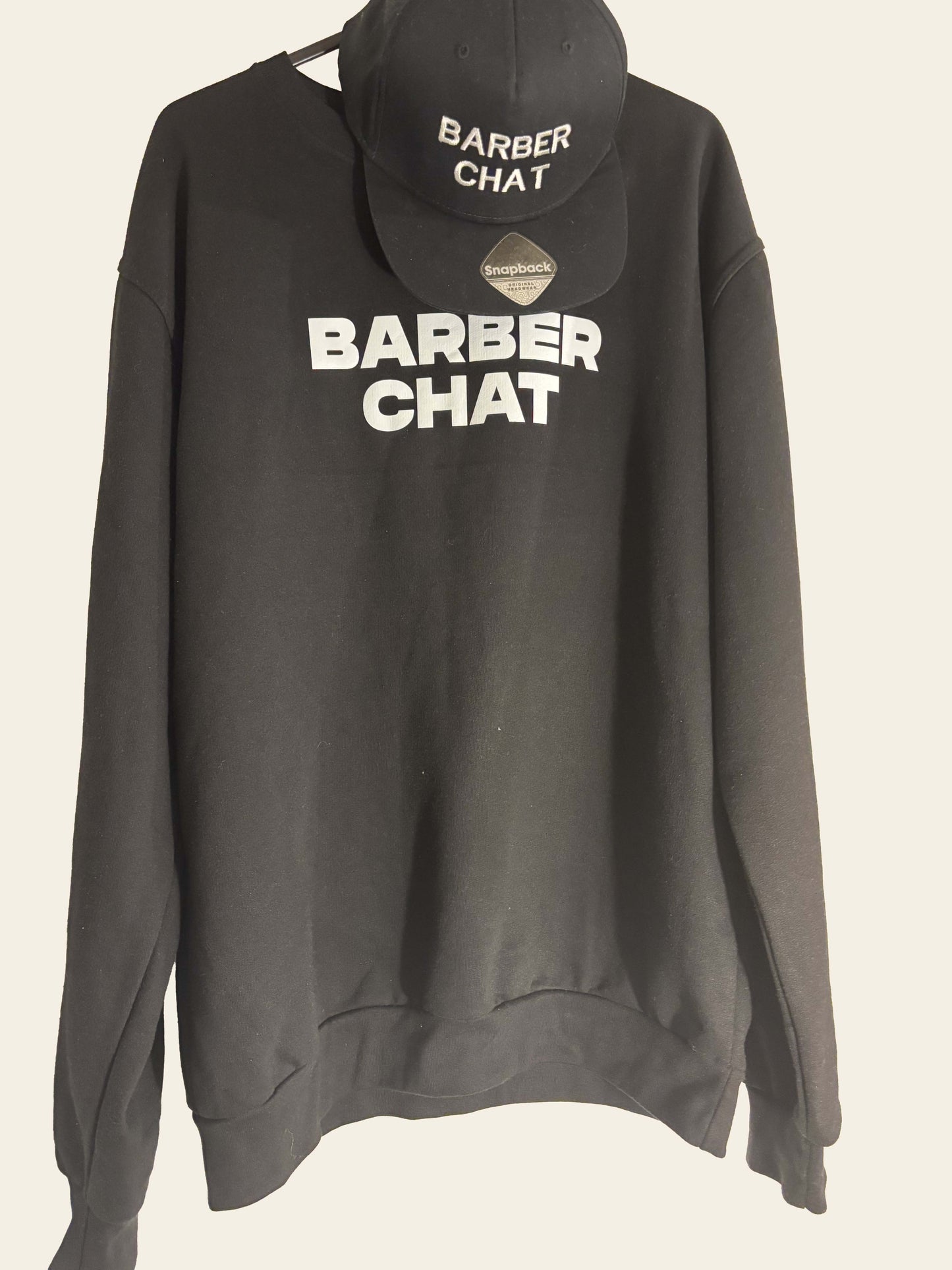 barber chat sweatshirt/cap set