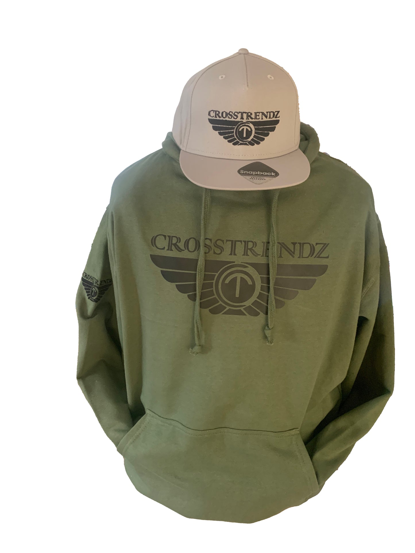 crosstrendz army green hoodie