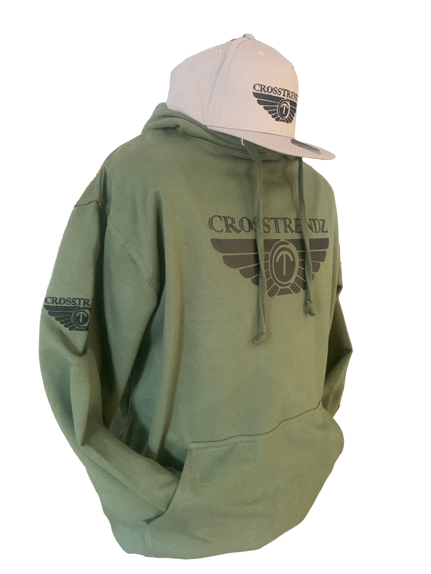 crosstrendz army green hoodie