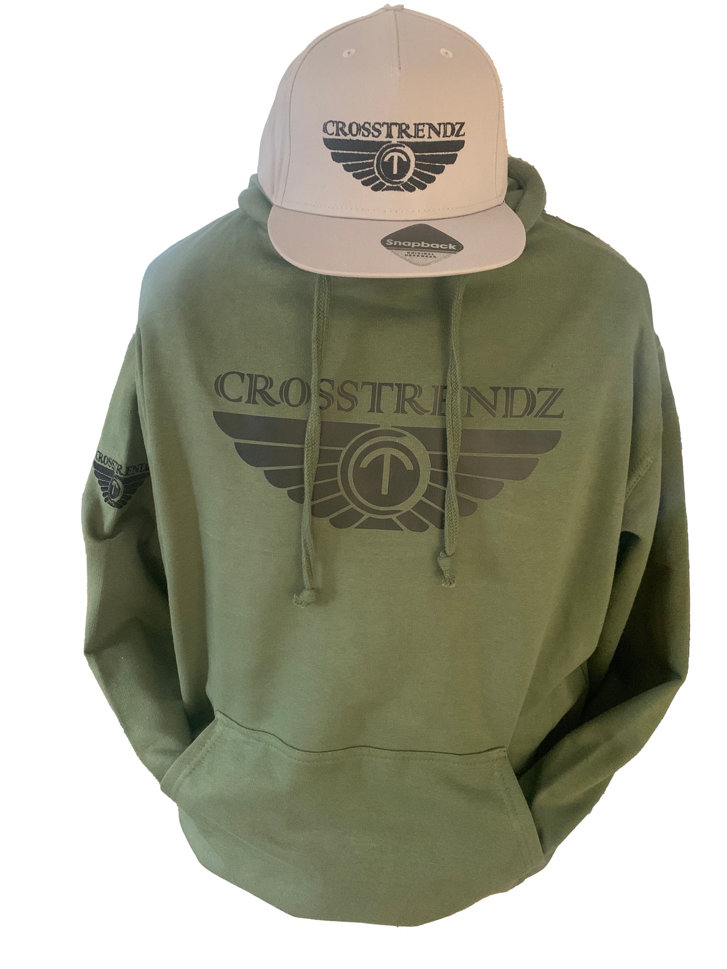 crosstrendz army green hoodie